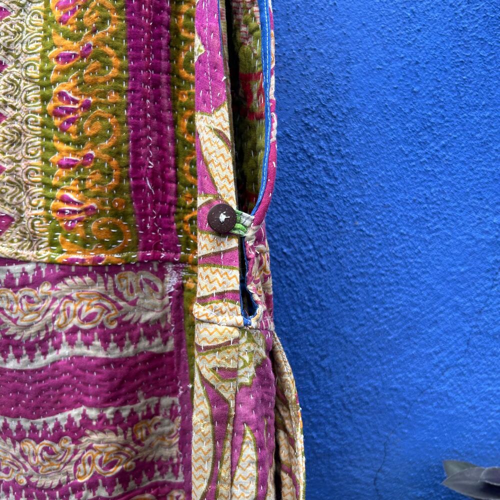 earthbound recycled kantha quilt overalls - Picture 7 of 8